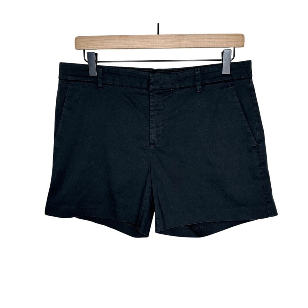 Banana Republic The Avalon Shorts Black Chino High Waist Slash Pockets Women's 8
